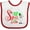 White and Red, variant on Inktastic Dear Santa I Can Explain Cute Snowman and Snowflakes Boys or Girls Baby Bib