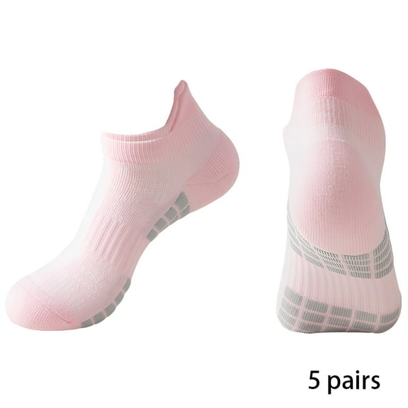 TELOLY 5Pairs Mens Socks9-13Mens Ankle Socks Size 9-11 Men's Socks ,Pink