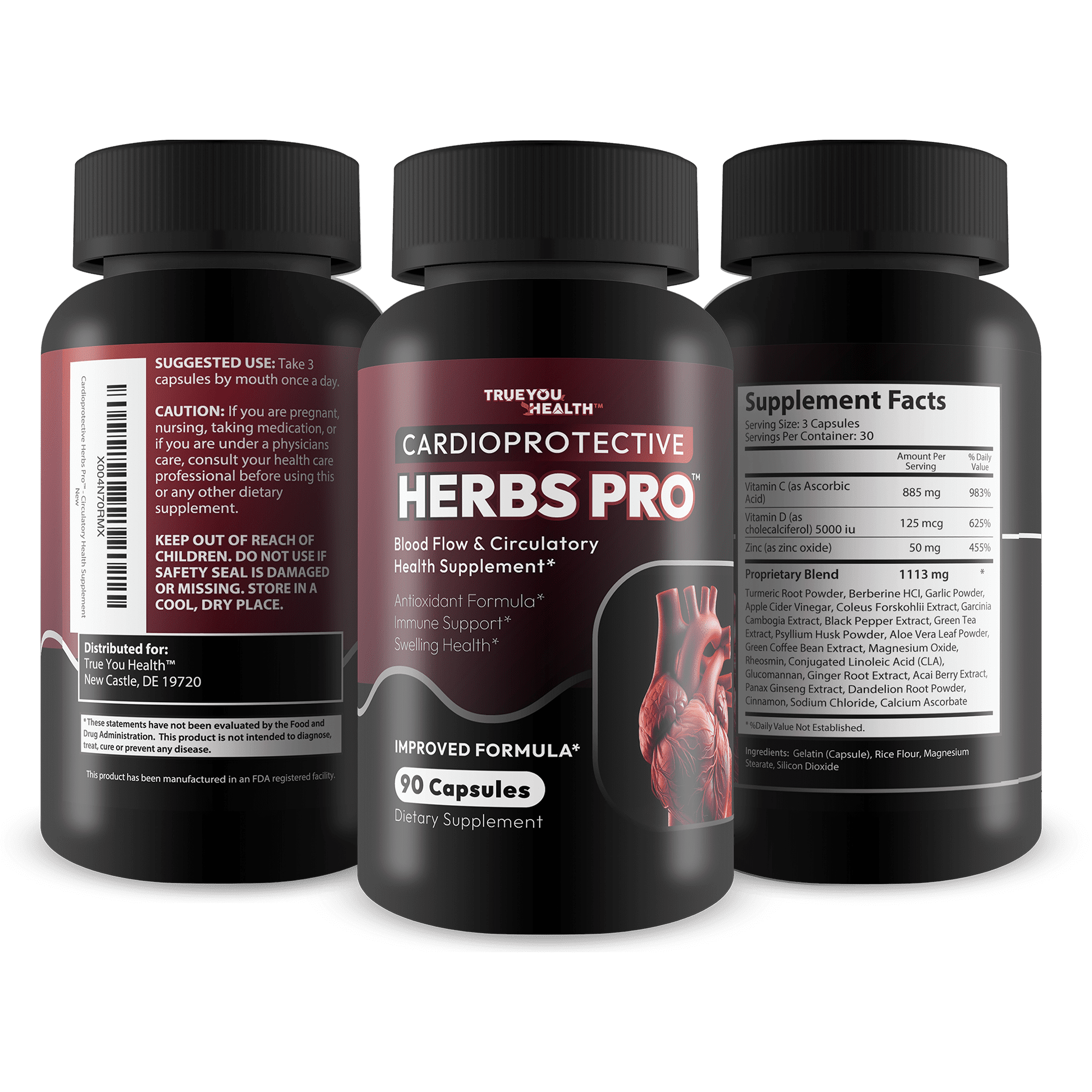Cardioprotective Herbs Pro - Our Best Blood Flow & Circulatory Health Supplement - Blood Circulation Supplements For Cardiovascular Health Advanced Blood Flow Herbal Circulation Supplements for Men