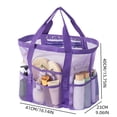 thumbnail image 3 of Fmbmuo Large Beach Tote Bags for Women with 9 Pockets, Mesh Travel Bags for Beach Pool Cruise Quick Dry, 3 of 4