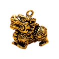 thumbnail image 1 of Llavero Kirin de latón, colgante retro, decoración de escritorio, llavero Kylin, dijes, Kylin 27mm x 25mm, 1 of 9