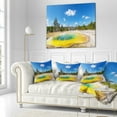 thumbnail image 3 of Designart Morning Glory Pool with Bright Sky - Landscape Photography Throw Pillow - 16x16, 3 of 5