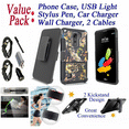 thumbnail image 1 of Value Pack + for 5.7" LG Stylo 2 Stylus 2 +PLUS 2V Case Holster Phone Case Belt Clip 2 Kickstands Hybrid Armor Rugged Shock Bumper Cover Camo, 1 of 4