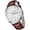 Brown strap*Silver case*White Dial, variant on Watch for Men Business Dress Classic Fashion Casual Black Leather Quartz Analog Waterproof Calendar Date Light Simple Wrist Watches Dad Fathers Gifts