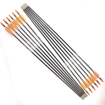 12PCS 80CM F Recurve Bow & Long Bow 7mm Fiberglass Archery Arrows