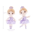 thumbnail image 4 of Gloveleya Plush Doll Baby Girl Gifts Soft Dolls Ballet Girl Doll Pale Purple with Gift Box 14inches, 4 of 19
