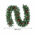 thumbnail image 3 of 71in Christmas Garland, Pre-lit Artificial Garland Decorations Greenery with Flowers, Berries Cones Balls Ornament, Warm White LED Lights, Indoor/Outdoor, Flocked, 3 of 6