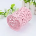 thumbnail image 6 of EECOO Pen Holder Container,Office Desk Hollow Rose Flower Pattern Pen Pencil Pot Holder Container Organizer(Pink), 6 of 9