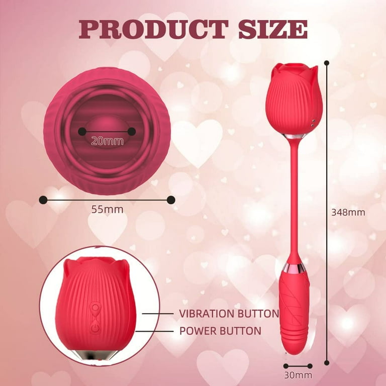 2023 New Roses Shape Sucker for Women Toy Sex Tongues Quiet 10 Speed Adult  Toys Waterproof Automatic Electric Adult Toys Machine Pleasure Gifts, Pink
