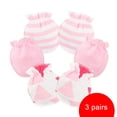 thumbnail image 5 of Eosunjian 3Pairs/Set Breathable Adjustable Newborn Baby Cotton Mittens Anti Scratch Gloves, 5 of 13