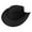 Black, variant on Dream Apparel Genuine Leather Cowboy Western Hat for Men Woman Steampunk Hat Wide Brim Top Hat for Halloween Beach Cowgirl