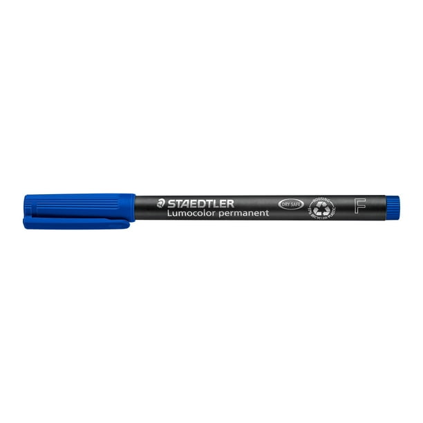 Marcador STAEDTLER 318-3 Lumocolor Punta Fina Azul Paquete de 10