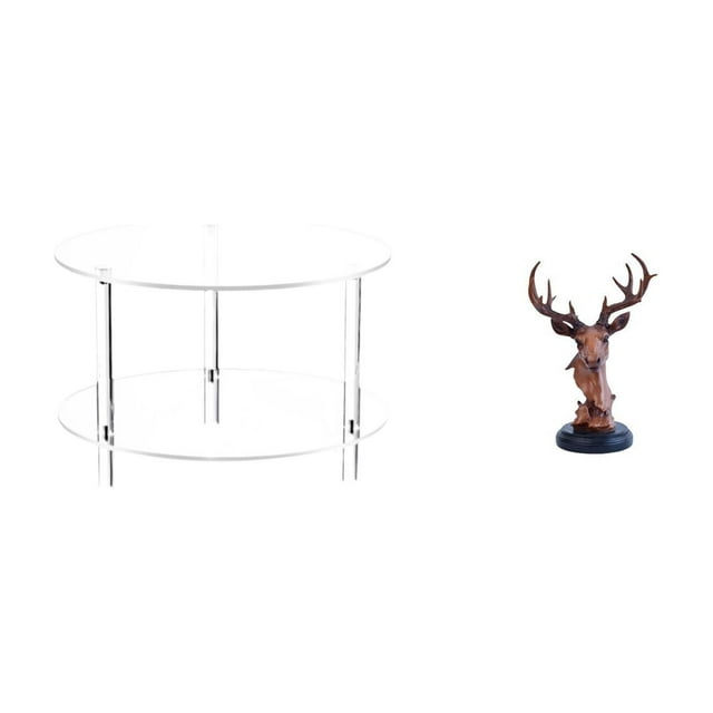 Mesa Auxiliar Acrílica Para Sala De Estar Con Adorno De Cabeza De Ciervo. Mesa Auxiliar Compacta, Mesita De Noche, Mueble De Mesilla, Estatua Decorativa De Resina, Decoración Para El Hogar.
