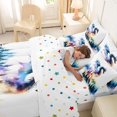 thumbnail image 4 of Metsweet Watercolor Gradient Dragon Full Size Bedding Sets 7 Pieces, Ombre Smooky Jungle Full Size Bed in a Bag, Blue Purple Green, 4 of 6