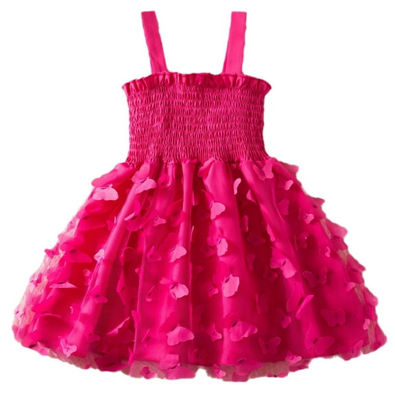 Toddler Girl Butterfly Fairy Dress Princess Sleeveless Birthday Tutu Party Dress
