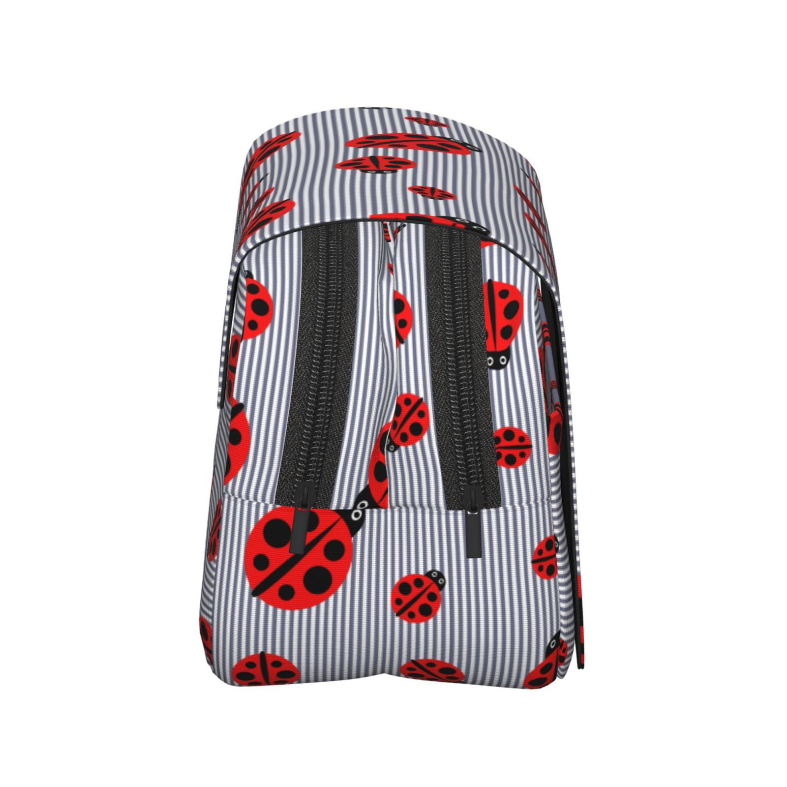 Rateoe Ladybug Pattern Double Clamshell Pen Case, Storage Organizer with Two Zipper Compartments– Holds Up to 50 Pencils & Pens