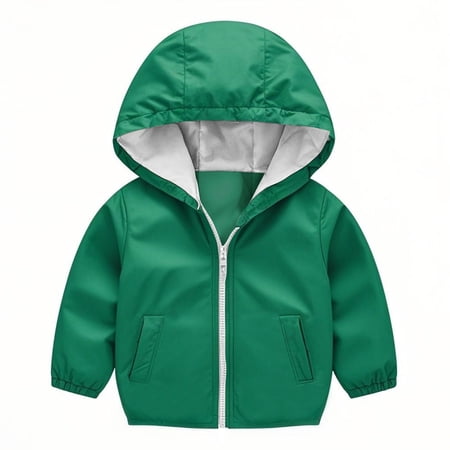 Bovxnpu Toddler Girl Boy Fall Outfits Girls Rain Jackets Lightweight Waterproof Hooded Raincoats Windbreakers for Kids 3 Years