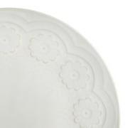 Gibson Elite Alemany 18 Piece Embossed Dinnerware Set - White