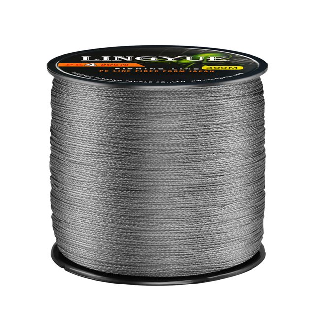 Cable de pesca trenzado de 300M y 4 hebras, línea PE de 8-70LB para agua salada y agua dulce