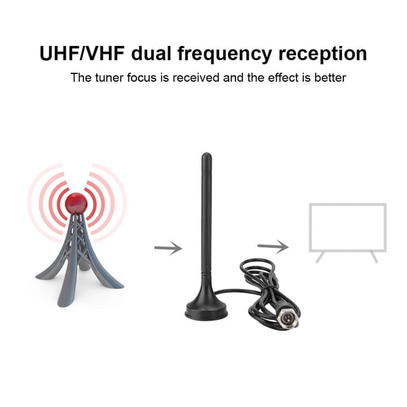 Antena De TV Antena Inalámbrica Anti-interferencia UHF/VHF Material Totalmente Metal Para Ubicación Geográfica Estación De Televisión Local