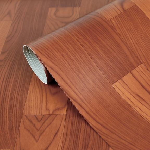 vinyl sheet flooring roll PVC luxury vinyl tile 39"x 197" Dark brown Waterproof vinyl floor planks for Bathroom Living Room Kitchen