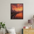 thumbnail image 4 of Paint By Numbers Kit for Adults Beginner - Sunset Over City Skyline River DIY Canvas Painting Kits for Adults, Frameless Paint By Number for Adults for Home Wall Decor 16x20 Inch, 4 of 7