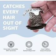 Tub Shroom Ultra Edition Stainless Steel Hair Catcher, Stop Tub Drain Clogs