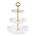 thumbnail image 4 of Cake Rack 3 Tiers Serving Tray Decor Decorative Wedding Party Décor Fruit Snack Plates Cup Cake Stand for Parties Celebration B, 4 of 8