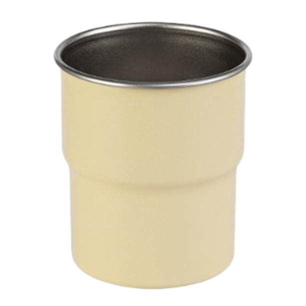 Vaso de acero inoxidable para beber, taza de camping de 300 ml, apilable, para exteriores, ideal para barbacoas, excursiones, escalada, senderismo y Beige