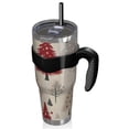 thumbnail image 2 of 40oz Tumbler,Beige Christmas Tree Pattern Insulated Tumblers with Removable Handle,Stainless Steel Double Vacuum Coffee Tumbler Cup with Straw for Home,Office,Travel,Party, 2 of 5