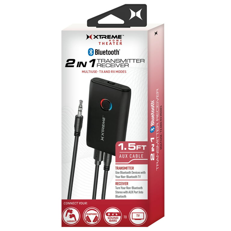 Betrokken Huiskamer conversie Xtreme 2 in 1 Bluetooth Transmitter Receiver, Bluetooth Streaming, Bluetooth  Receiver, Bluetooth Transmitter, Bluetooth Accessories - Walmart.com