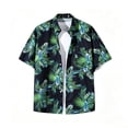 thumbnail image 6 of Bxsruta Men's Hawaiian Shirt Short Sleeve Tropical Floral Print Button Down Casual Lightweight Beach Vacation Shirt, 6 of 6