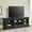 Black Oak, variant on Whalen Rowan Low Profile TV Stand for TVs up to 85", Black Oak Finish