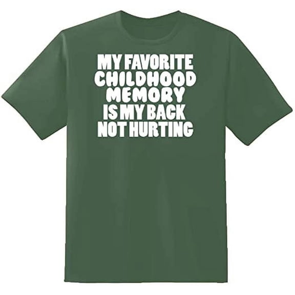 RedBarn Unisex Half Sleeves My Favorite Childhood Novelty Graphic T Shirt