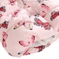 thumbnail image 6 of Baby Girls Winter Warm Butterfly Floral Hooded Jacket Coats Kids Button Down Top Outerwear, 6 of 8