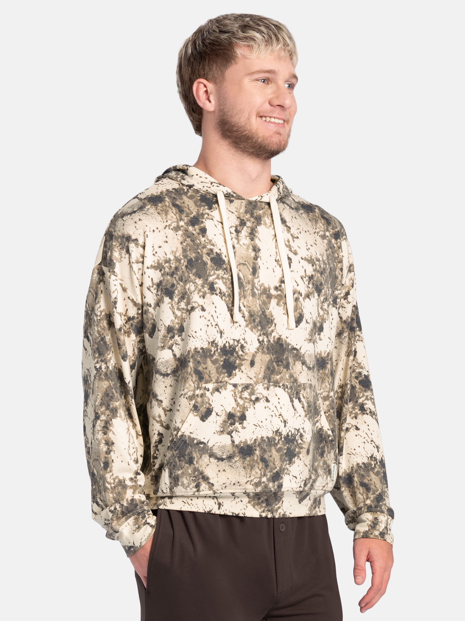 Fruit of the Loom Men's Baby French Terry Pullover Sleep Hoodie, Sizes S - XXL