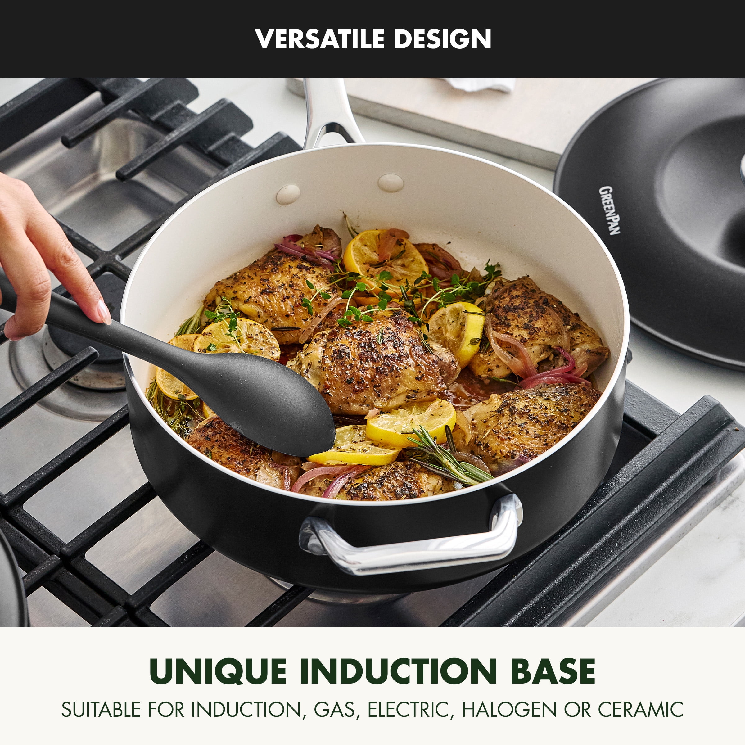 GreenPan Balance 10-Piece Ceramic Nonstick Cookware – Toxin-Free, Dishwasher & Oven Safe, Black