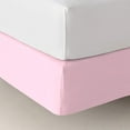 thumbnail image 6 of DNG Creations 1 Piece Box Spring Cover 100% Egyptian Cotton Wrap Around 4 Sides for Hotel & Home, Fits Box Springs up to 21 Inch Deep Pocket ( Solid Light Pink - Queen ), 6 of 7