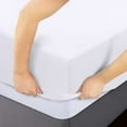 Crescent Bedding White Cotton, Jersey, Knit Deep Pocket Fitted Sheets