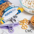 thumbnail image 3 of HAHDAXIA Cook With Color Bag Clips, 4 Large Heavy Duty Chip Clips for Food Storage with Air Tight Seal Grip for Snack Bags and Food Bags, Jumbo Food Clips (Lavender), 3 of 4