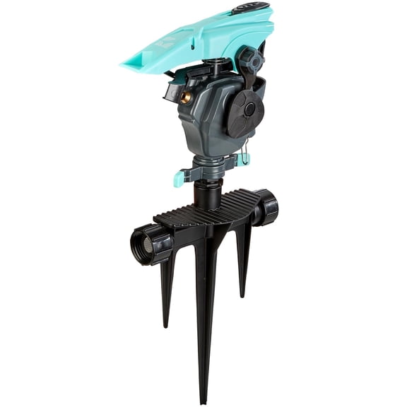 Lawn Water Pulsating Impact Sprinkler on Metal Step Spike by New England Garden Tools, 300002