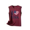 thumbnail image 3 of AOOCHASLIY American Flag Star Women Tops Womens Tank Tops Independence Day Graphic Tank Tops Summer Casual Loose Tanks Music Vacation Tank, 3 of 4