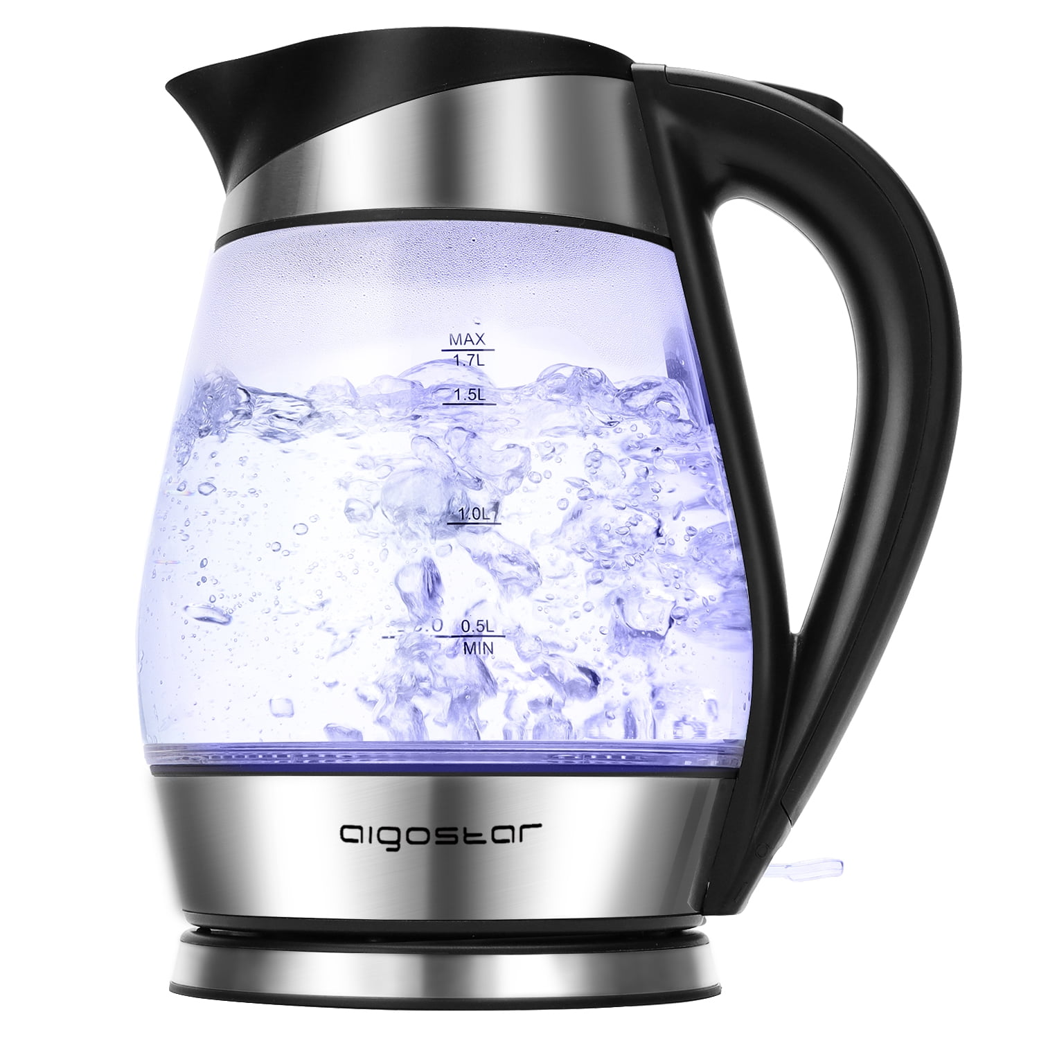 Aigostar Fast Boiling Glass Electric Water Kettle 1500 watts Teapot
