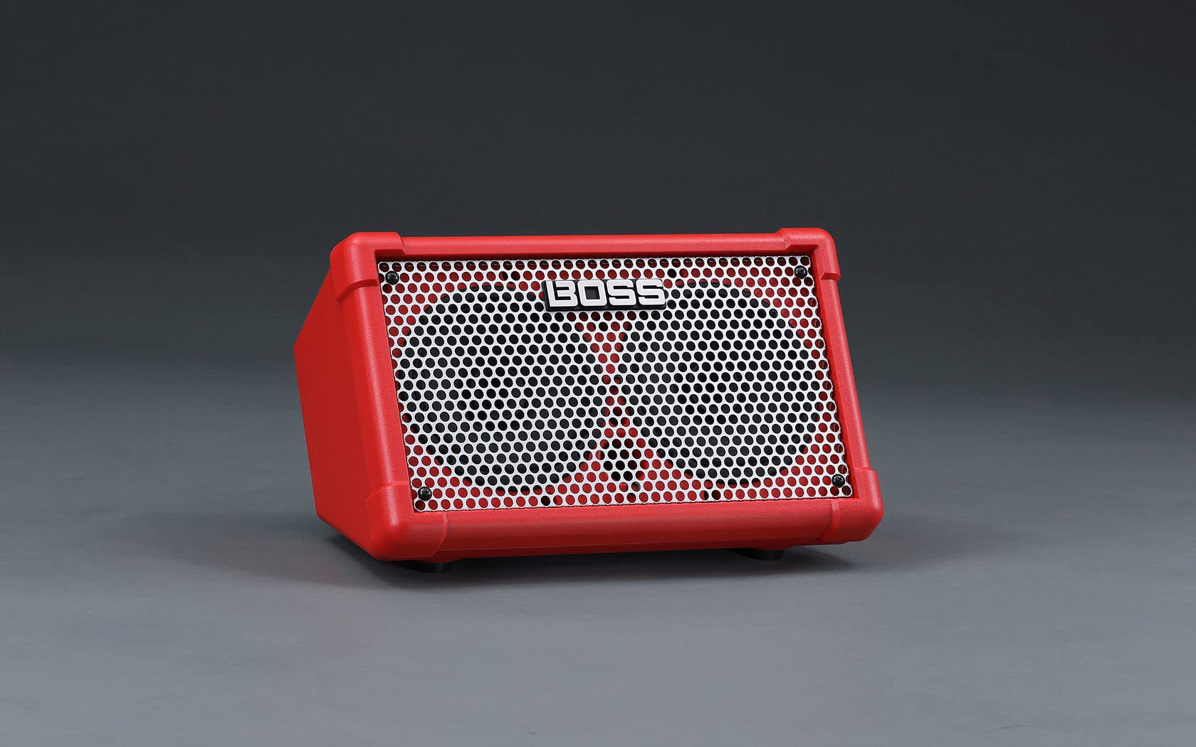 Boss Cube Street II Battery Powered Stereo Amplifier - Red Bundle with Gearlux Instrument Cable, XLR Cable, and Picks