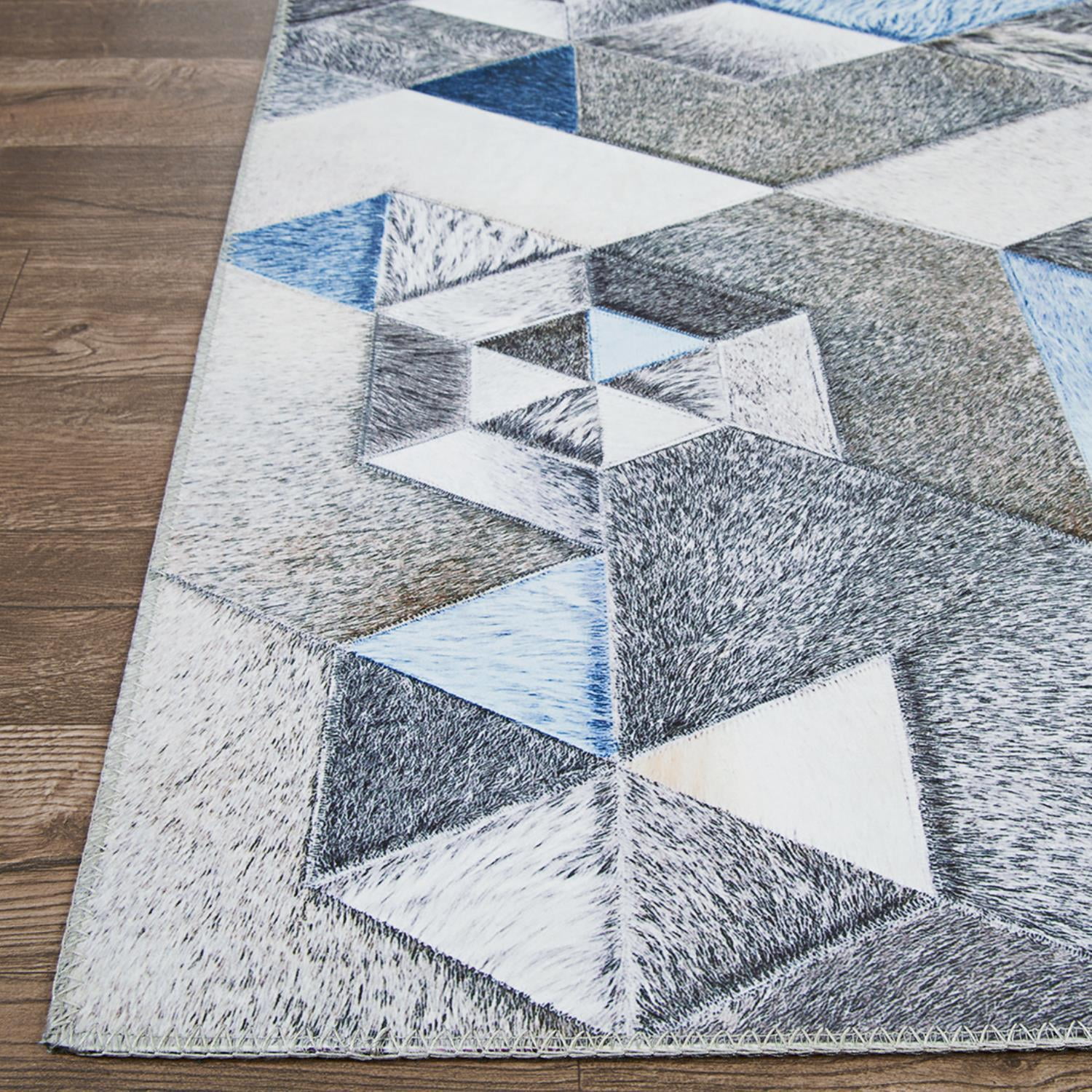 Couristan Prairie Falsterbo Denim Printed Faux Cowhide Area Rug&nbsp;