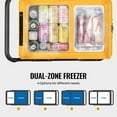 thumbnail image 2 of BougeRV Car Refrigerator 59QT Dual Zone, 12 Volt Portable Freezer with Wheels APP Control, 12V/24V DC 110~240V AC Fridge with -4℉-68℉ Cooling Range for RV Truck Travel Camping Outdoor Use, 2 of 8