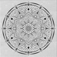 thumbnail image 1 of Ahgly Company Indoor Square Patterned Off-White Novelty Area Rugs, 4' Square, 1 of 6