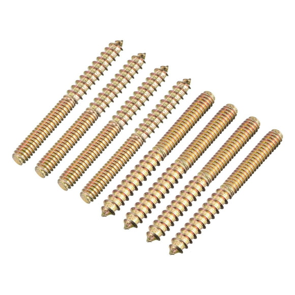 Unique Bargains 1/4-20x2-1/2' Hanger Bolts, 16 Pack Double Ended Screws Wood Dowel Screws