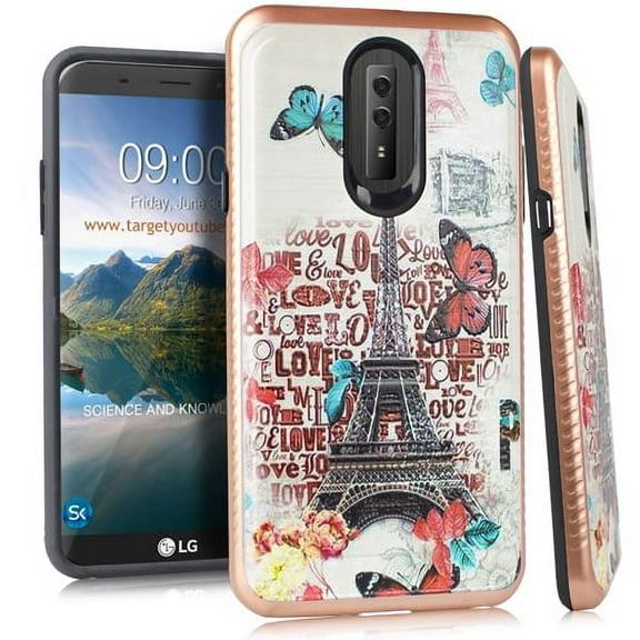 GSA 3D Fused Paris Love Candy Case For LG Stylo 4 - Rose Gold