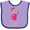 Lavender and Purple, variant on Inktastic Cute Robot, Funny Robot, Girl Robot, Pink Robot Girls Baby Bib